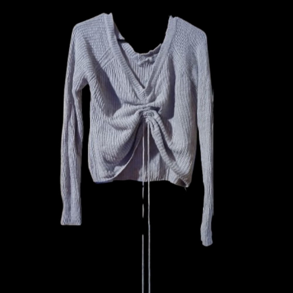 Chic Women's Gray Ruched Blouse